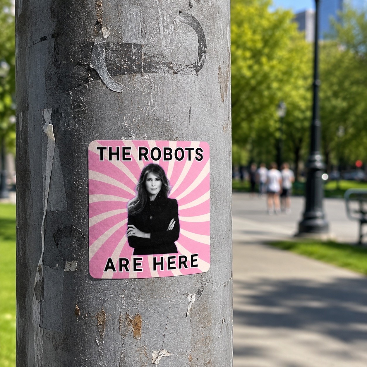 The Robots Are Here First Lady Sticker Meme Pack, Die Cut Waterproof Decals 6pcs