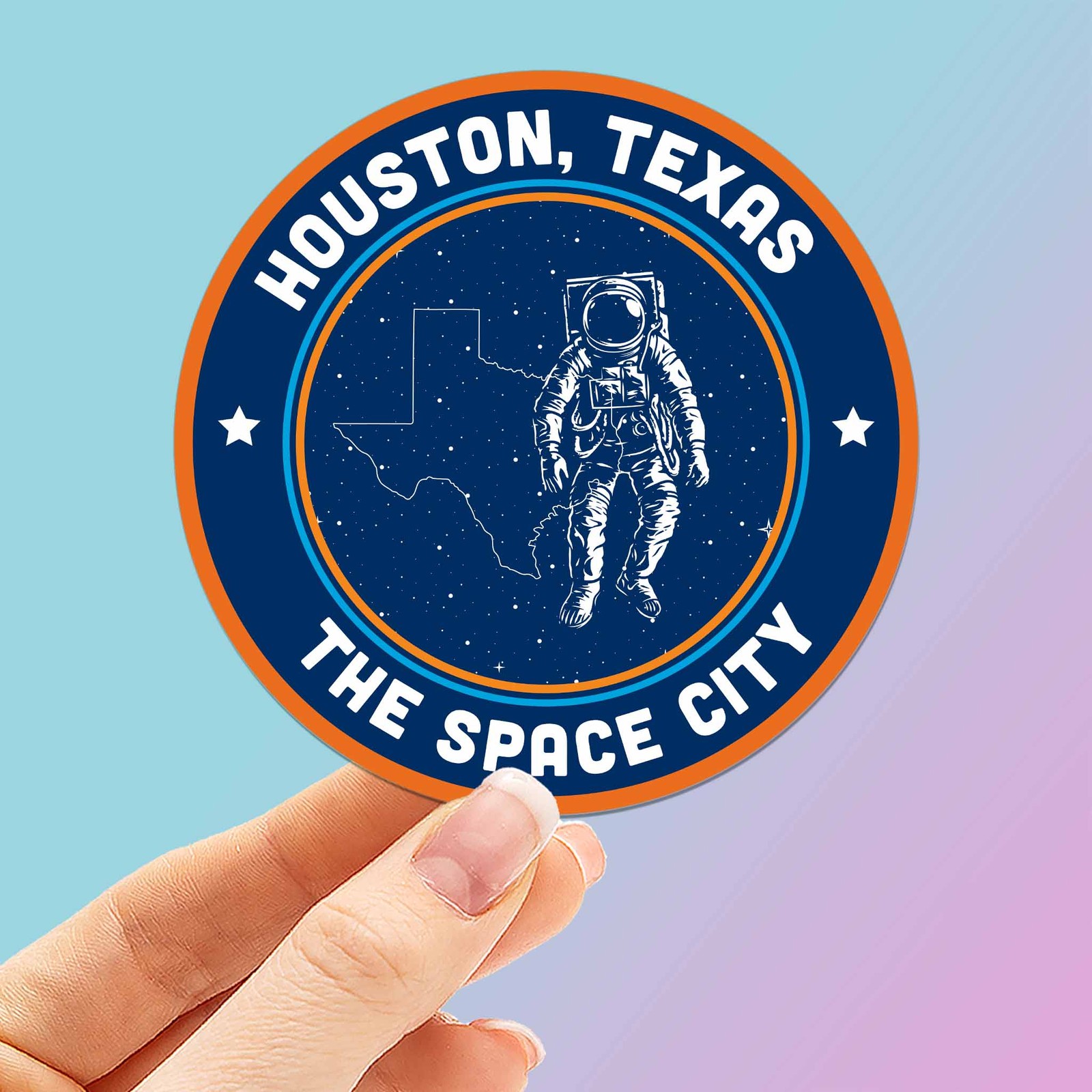Space City Houston Sticker – Cool Texas Decals