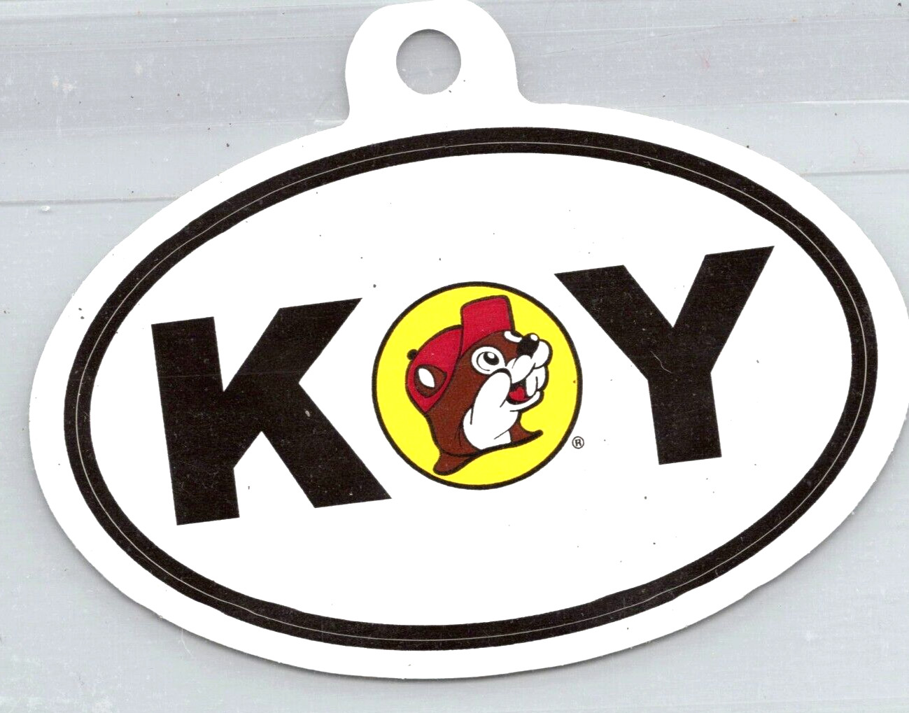 Buc-ee's Bumper Sticker Advertising Logo – Logo KY- Kentucky 2.75 x 4.25 Oval