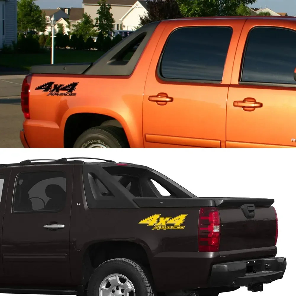 Aftermarket 4×4 Rear Bed Side Decal for Chevrolet Avalanche | Pickup Truck Viny
