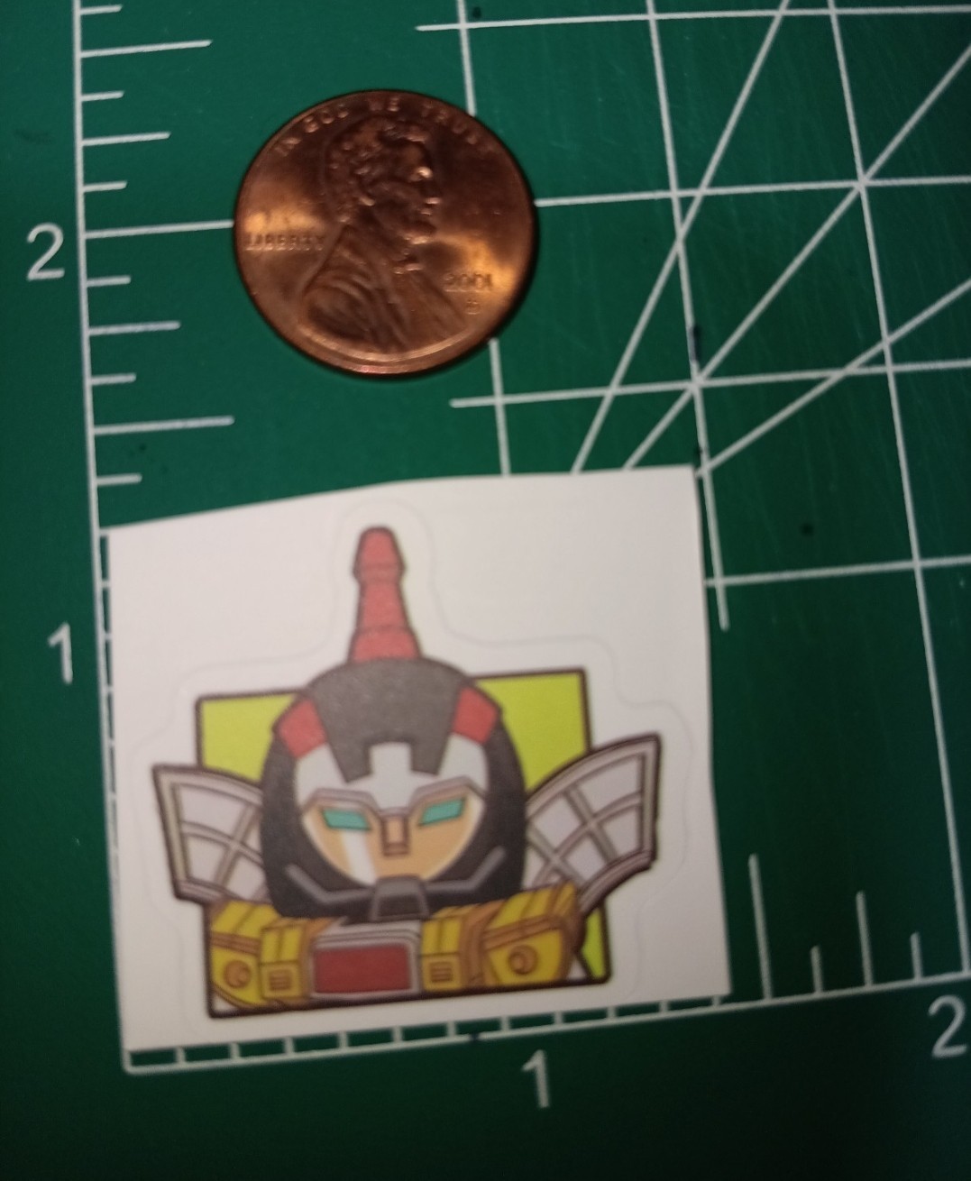 TRANSFORMERS X MENASOR 1X1 INCH STICKER X CELL PHONE COVER STICKER X HIGH-GLOSS