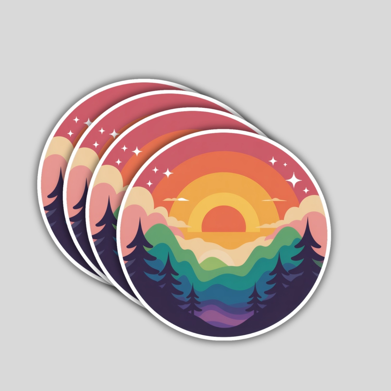 4pcs Subtle LGBTQ+ Pride Stickers – Waterproof Vinyl Decals for Laptop