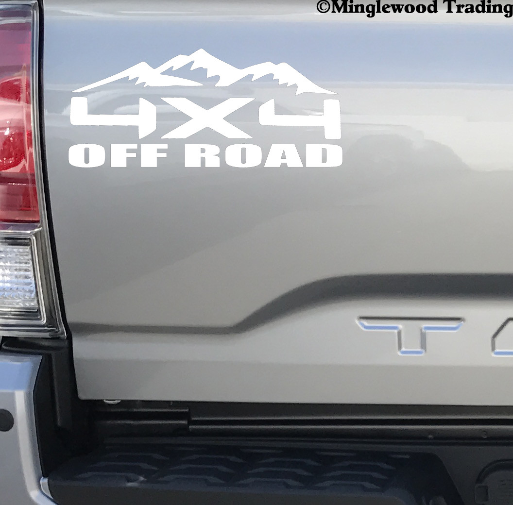 pair 4X4 OFF ROAD Vinyl Stickers -V2- 4 by 4 Truck 4 x 4 4WD – Die Cut Decals