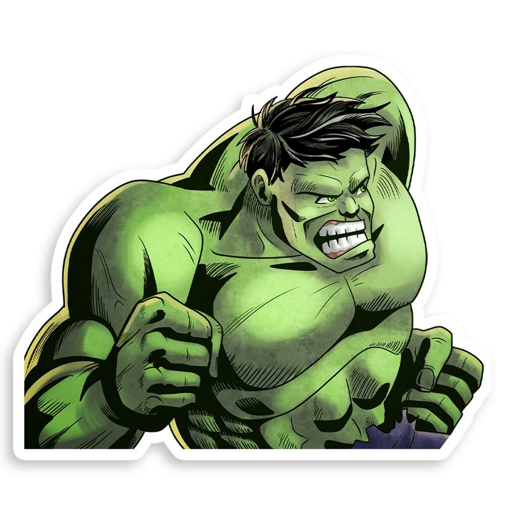 Incredible Hulk aka: Bruce Banner Superhero 3" Glossy Vinyl Sticker