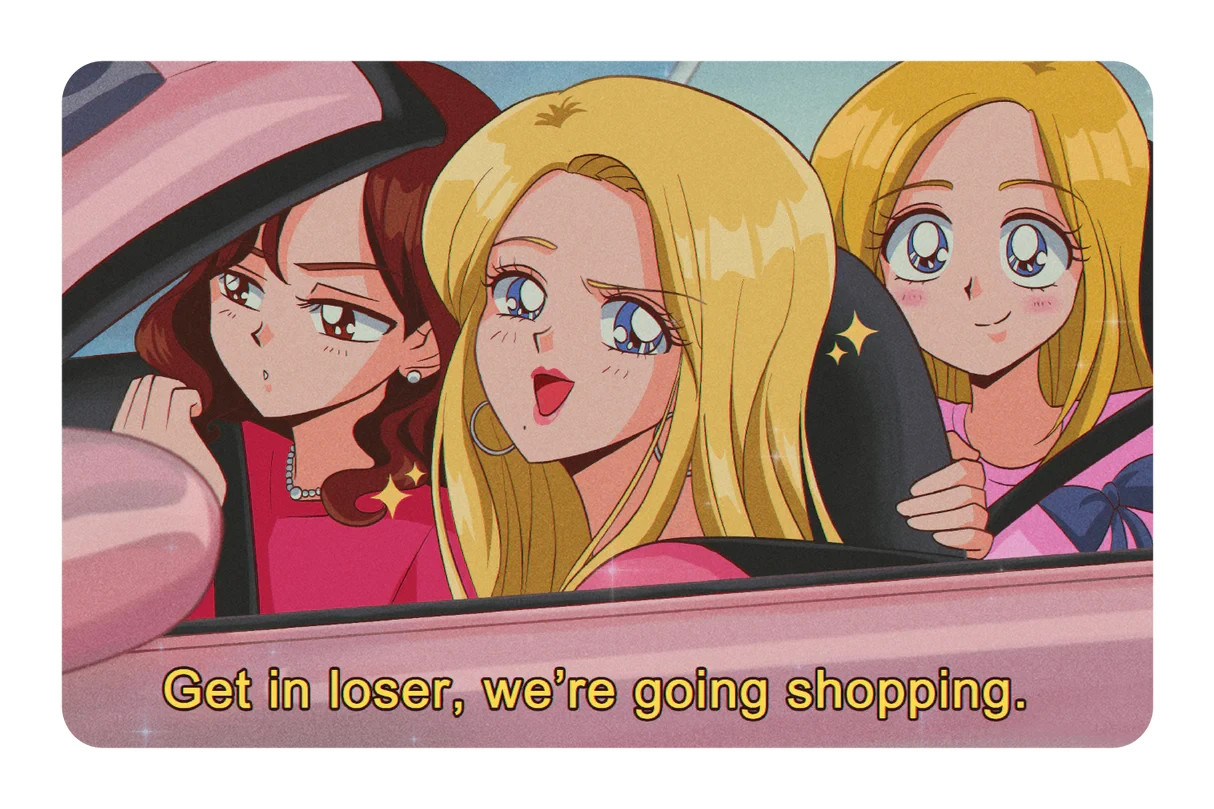 "We're Going Shopping" Card Skin 4 Pack Funny Humor Shopper Pop Culture Decal