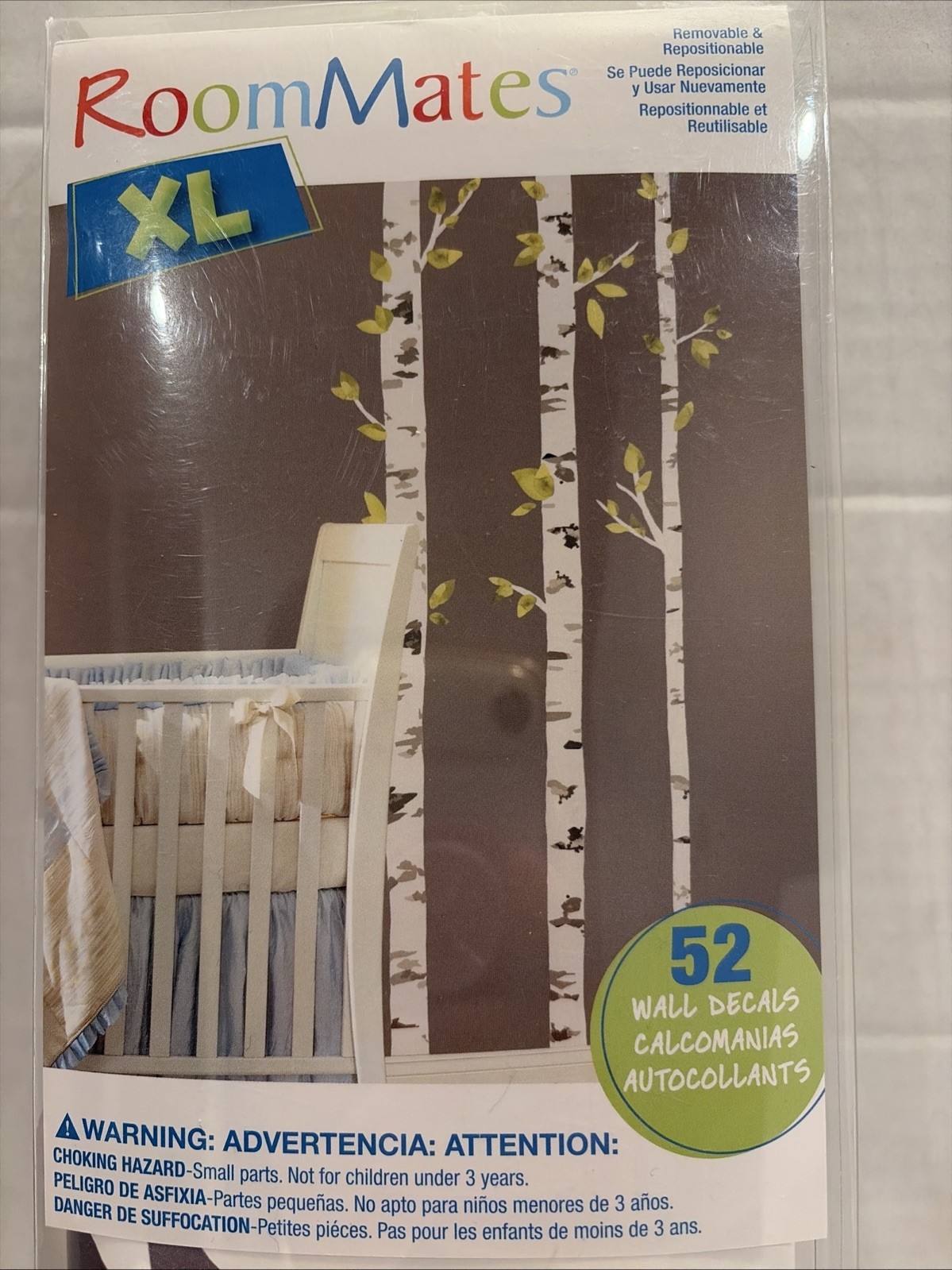 RoomMates RMK2662GM Birch Trees XL Giant Wall Decals 52pc Sealed Discontinued
