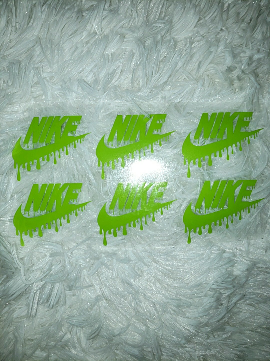 Sheet of 6 2" Nike Drip Logo Iron-On Decal FREE SHIPPING with in the US
