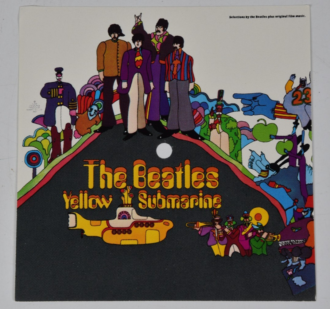 Vintage Beatles Yellow Submarine Cover Art 6" Art Print 45 Record Paper ONLY