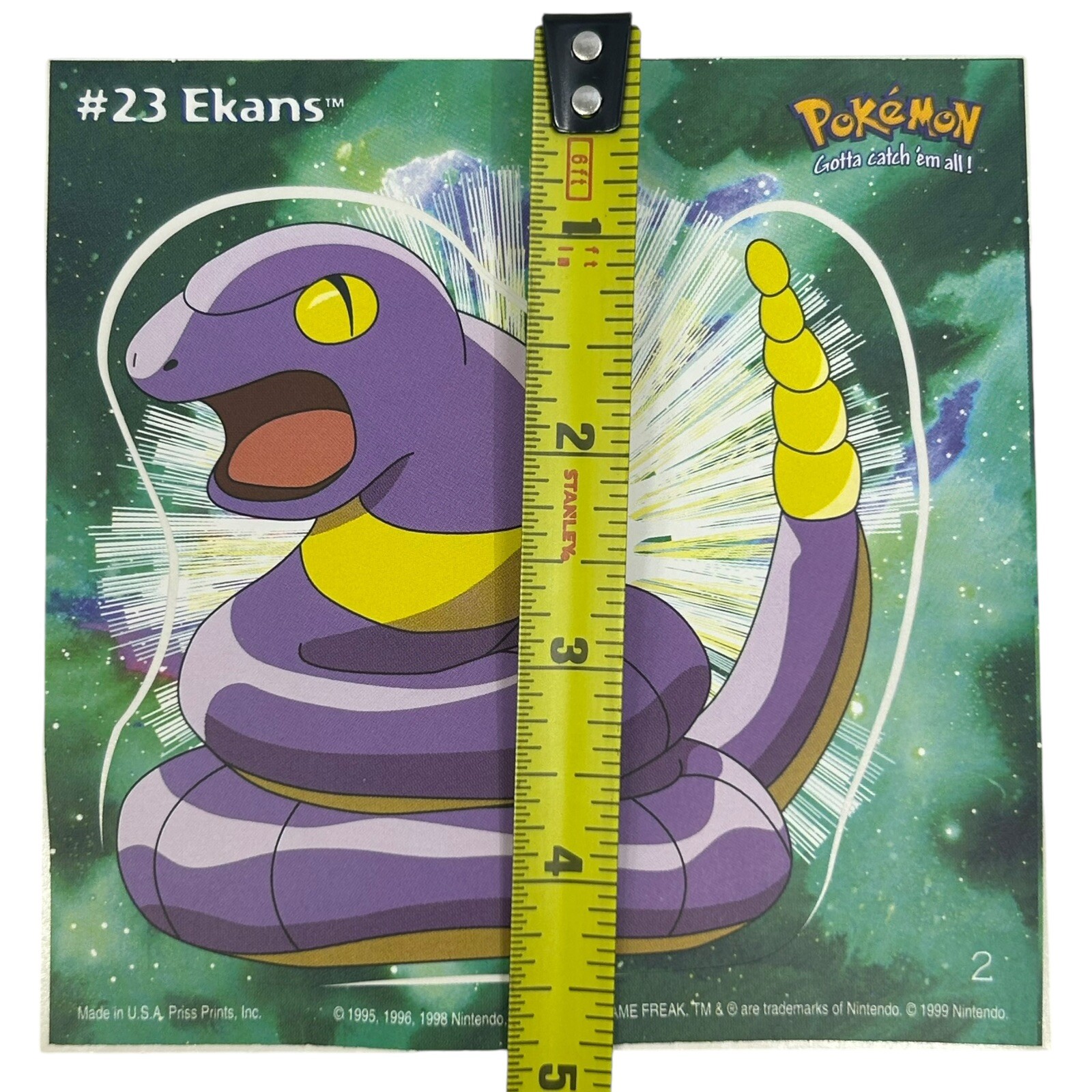 Pokemon Collect ’em Stick-Ups Ekans #23 Large 4” Sticker Priss Prints