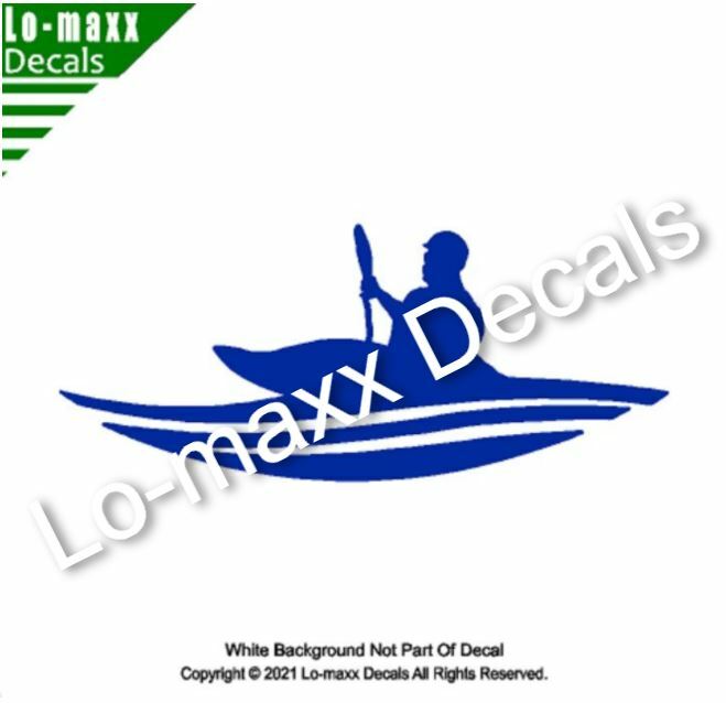 Whitewater Kayaker River Kayaking Original Lo-maxx Design Die Cut Vinyl Decal