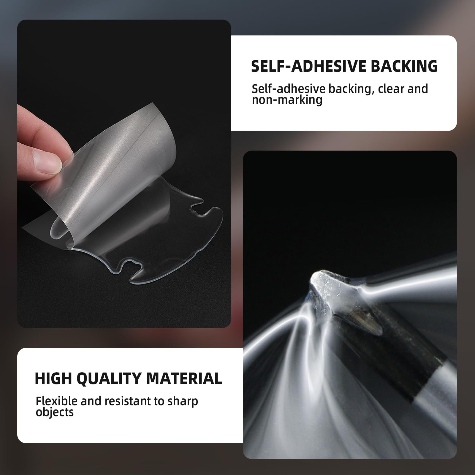 8 Pcs Car Door Handle Protector Anti Scratch Film Stickers for Cars SUVs Trucks