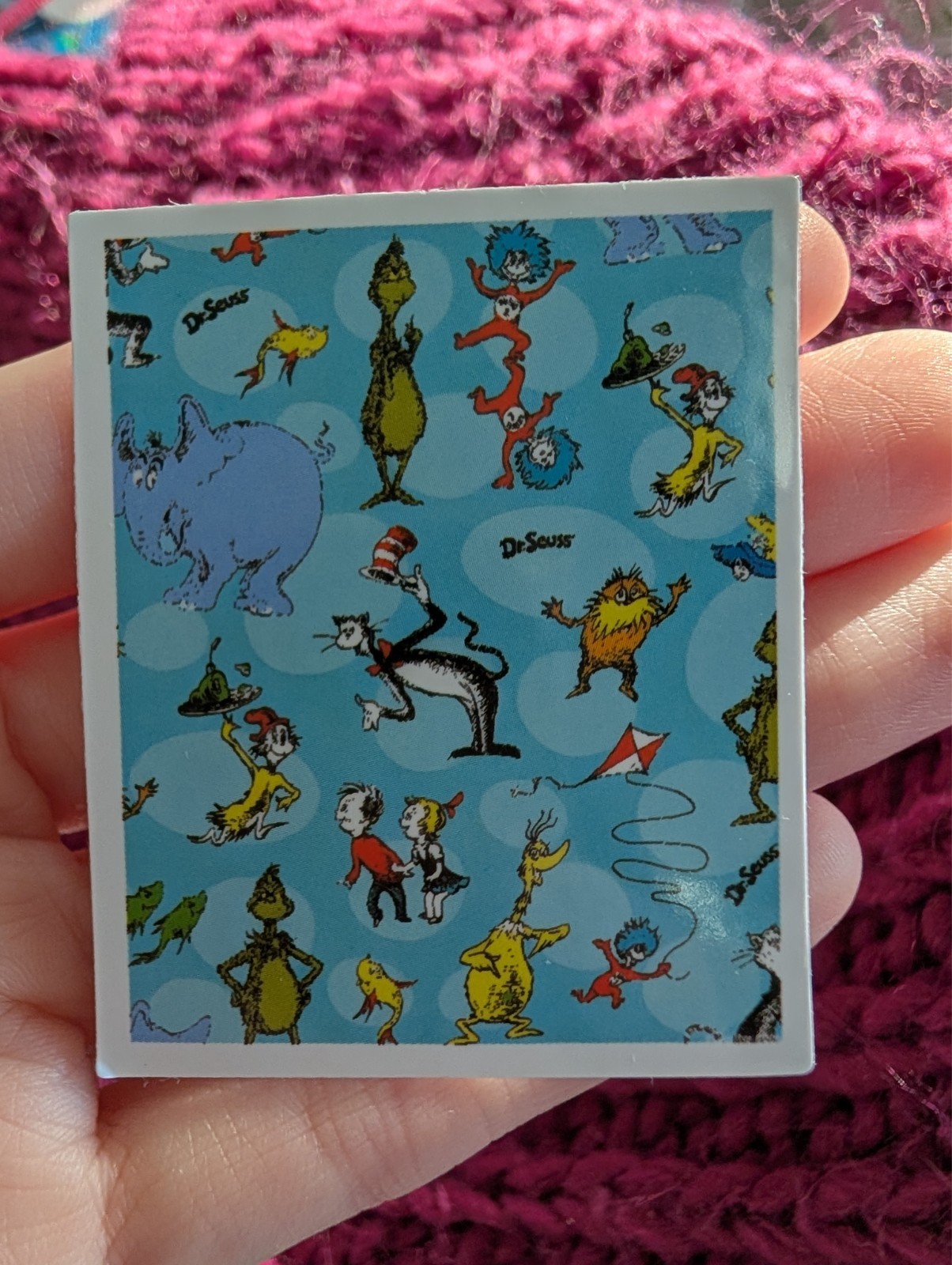 Dr. Seuss Sticker, Cat in hat, Grinch, Thing 1, Lorax, Horton