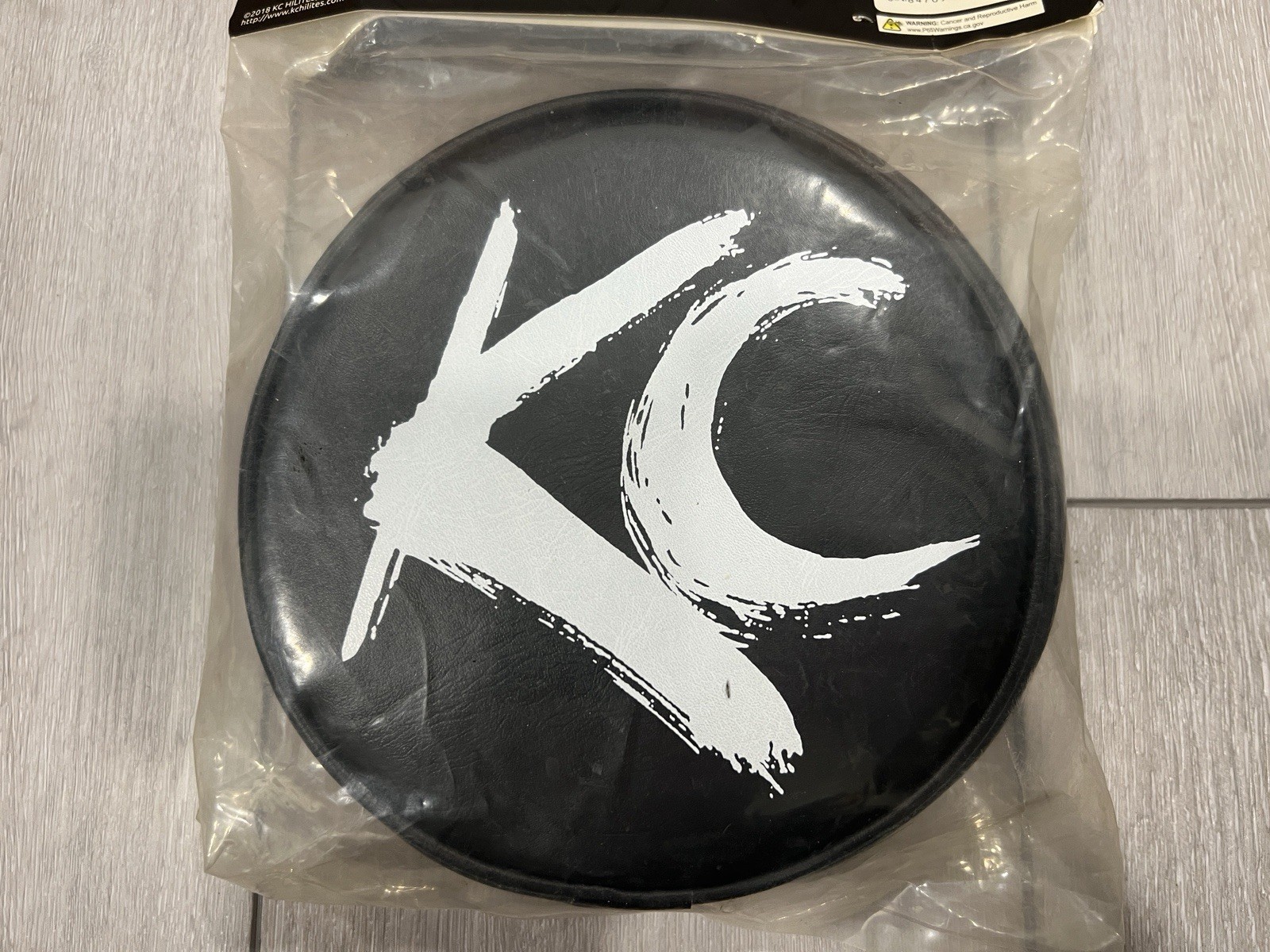 KC HiLiTES 5117 6" Round Black Vinyl Light Cover w/ White Brushed KC Logo SEALED