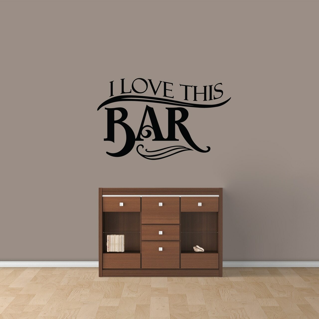 I Love This Bar Wall Decal – Drinking, Beer, Alcohol, Man Cave, Bar, Sticker
