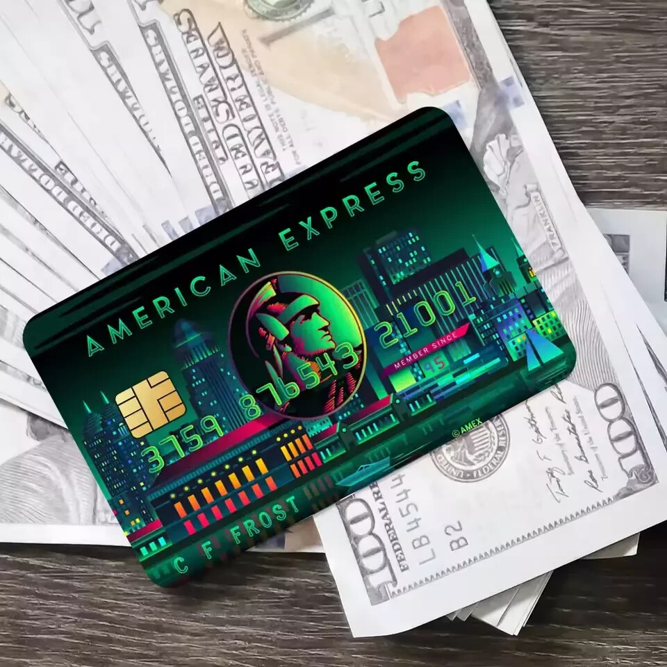 AE EXPRESS Credit Card Skin Decal Sticker 7-Pack Matte UV Vinyl AMEX