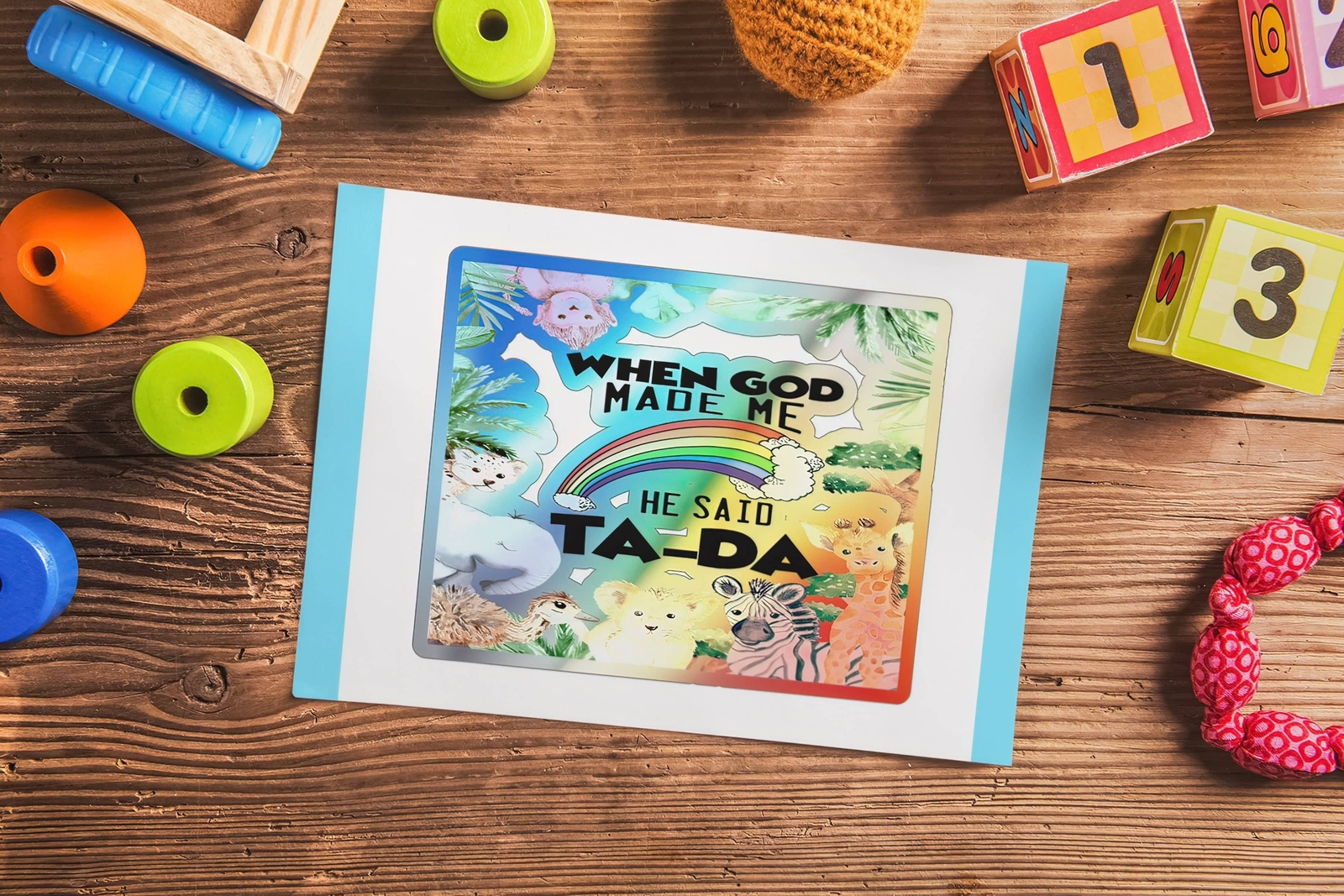 Holographic Die-Cut Stickers "Ta-Da"