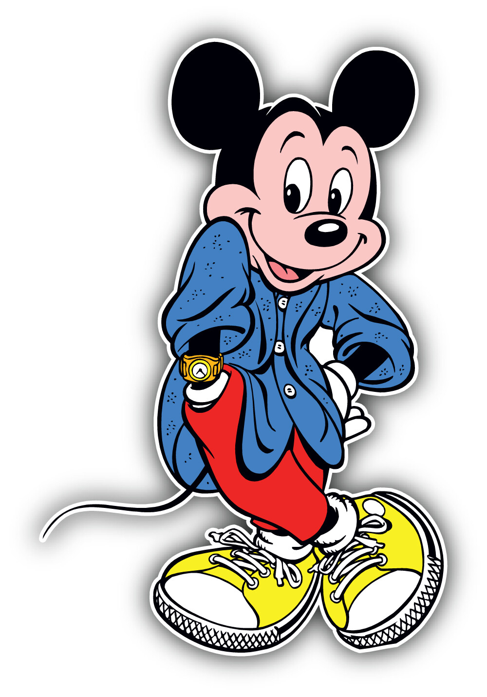 Mickey Mouse Cartoon Funny Sticker Bumper Decal – "SIZES"