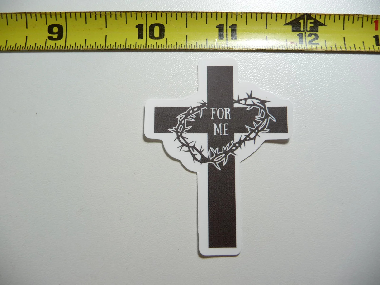 CROSS NOT ME THORN CROWN SMALL STICKER DECAL CHURCH FAITH CHRISTIAN GOD