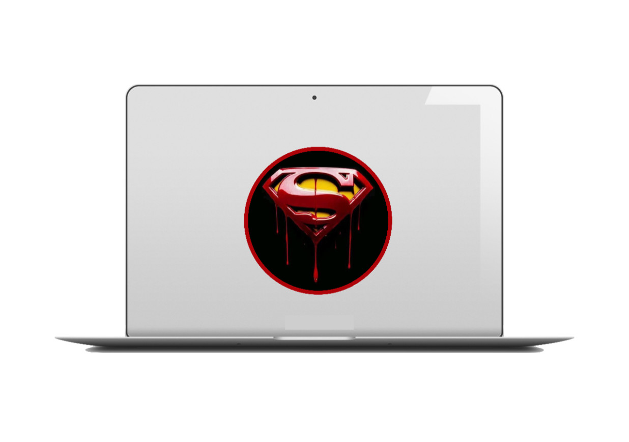Superman (Blood Logo) 4" Vinyl Decal Handmade Vehicle Cooler Laptop Decor Cup 26