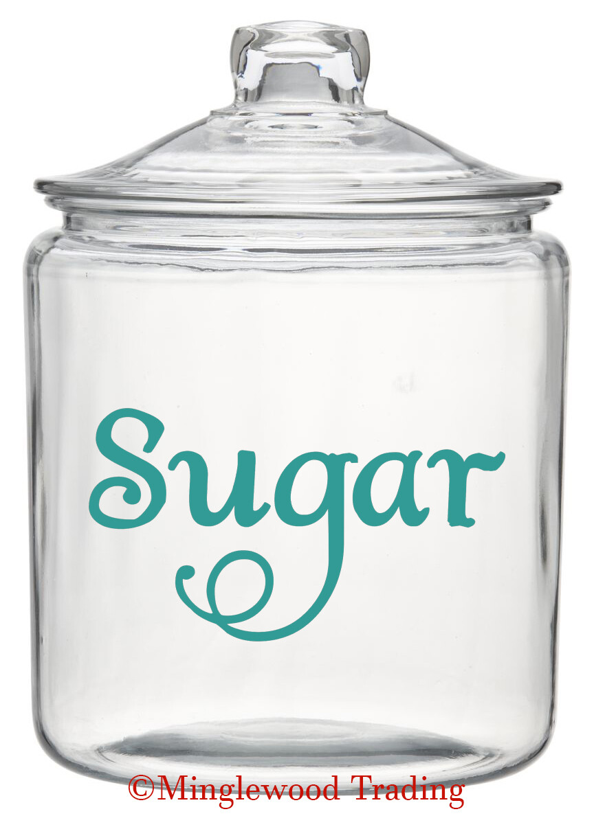 SUGAR Vinyl Sticker – Kitchen Organization Label – Die Cut Decal – Swash