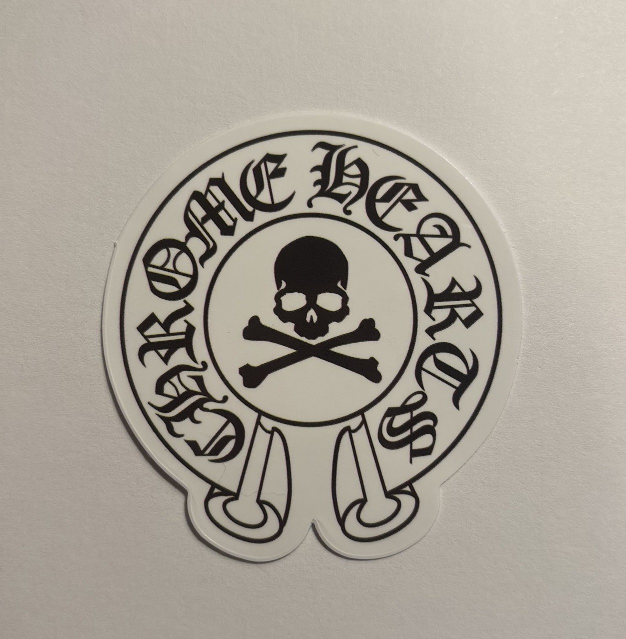 Chrome Hearts Vinyl Sticker Skull Black White Art Small for Wall Window Car A025
