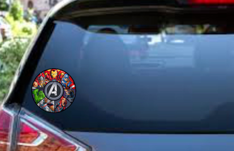 Avengers – Comic Book Characters – 4" Vinyl Decal/Sticker Car Window Cooler Bar