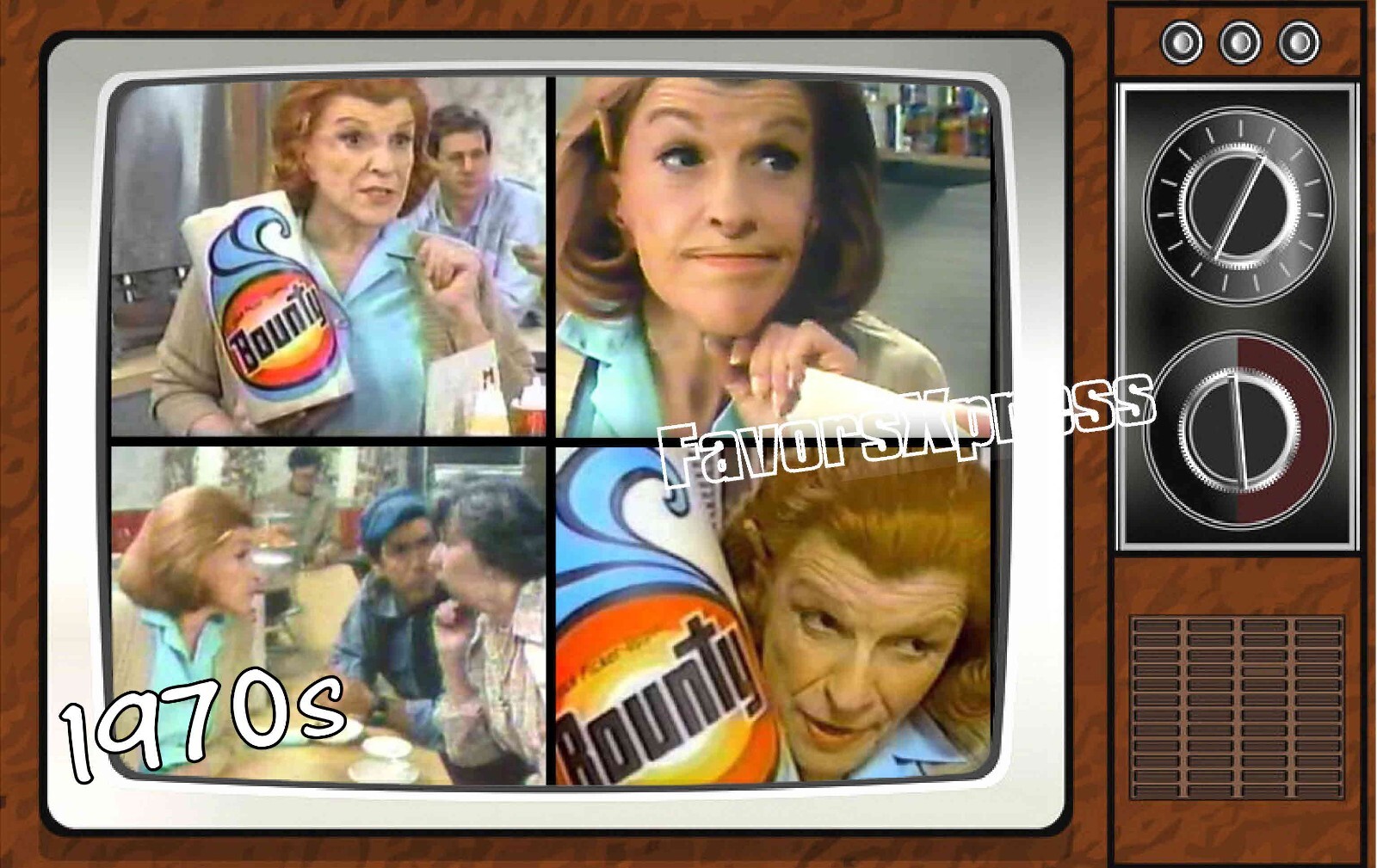 1970's Bounty Paper Towels Commercia Classic TV Show PHOTO MAGNET 4 X 2.5 INCHES