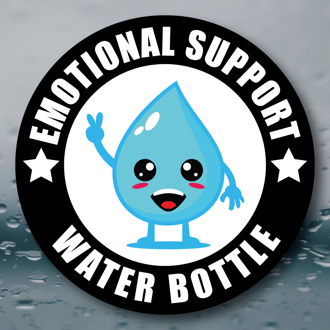 Emotional Support Water Bottle Funny Nurse Medical Healthcare Vinyl Sticker 2IN