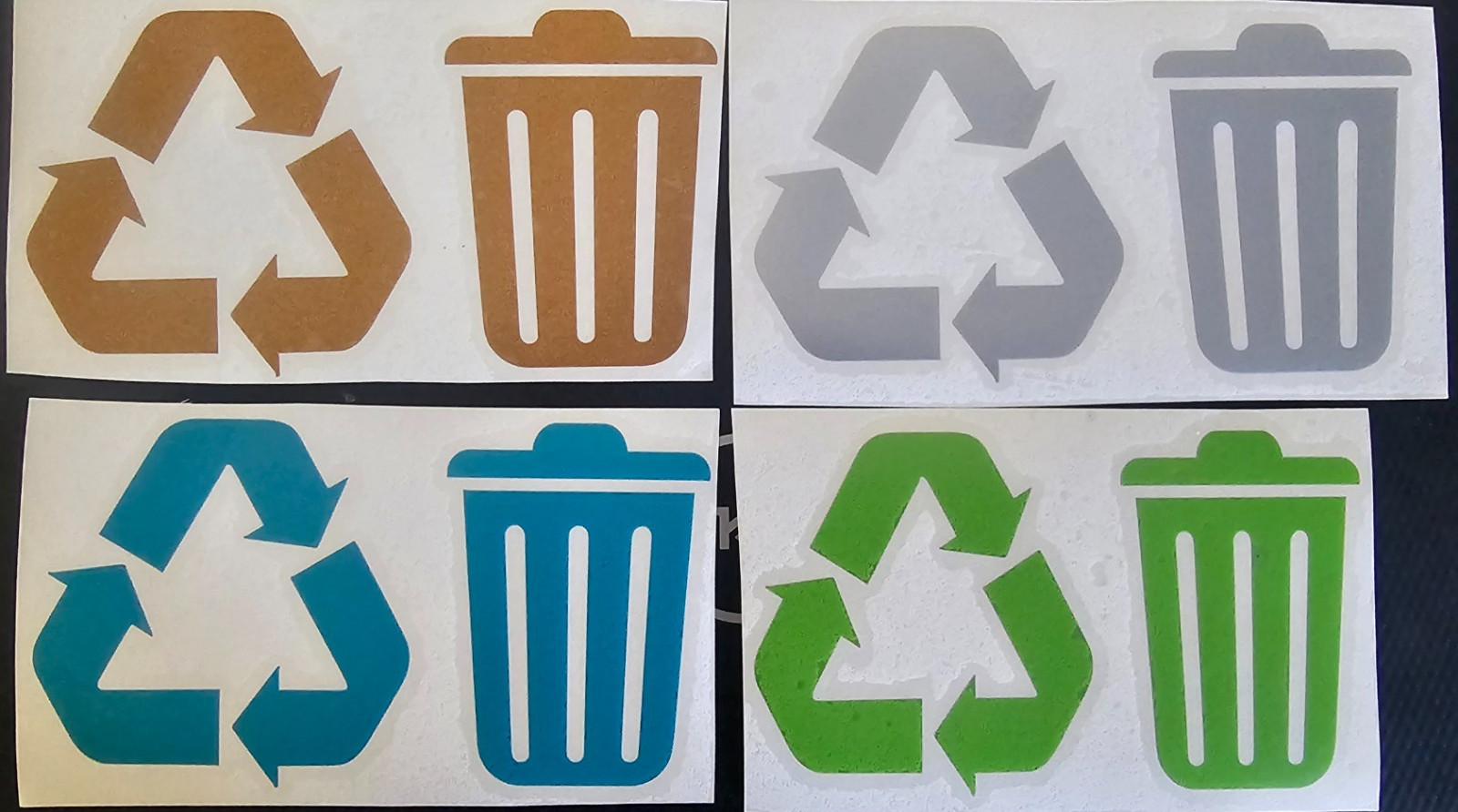 Multi Color-Trash and Recycle – sticker decals for home &office – 3 inch.