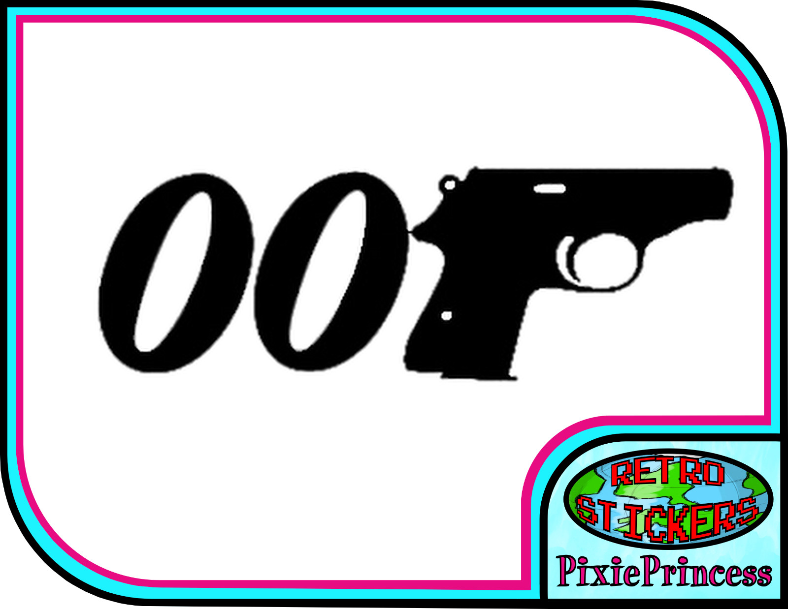 007 James Bond C Vinyl Sticker Laptop Car Van Truck Wall Art Poster Window Movie