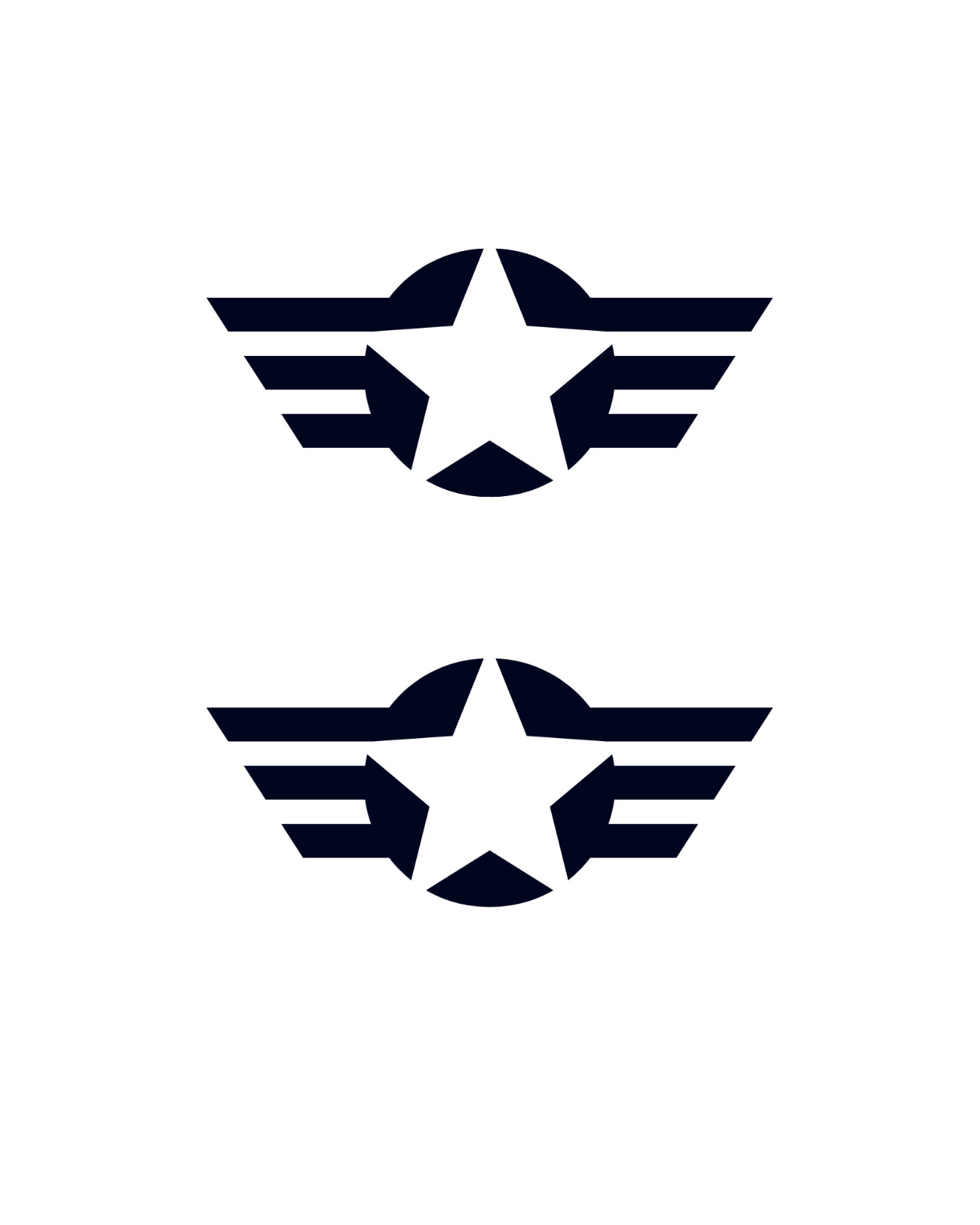 Star Emblem Vinyl Decal Sticker – Army Military Patriotic Car Window Truck Pair