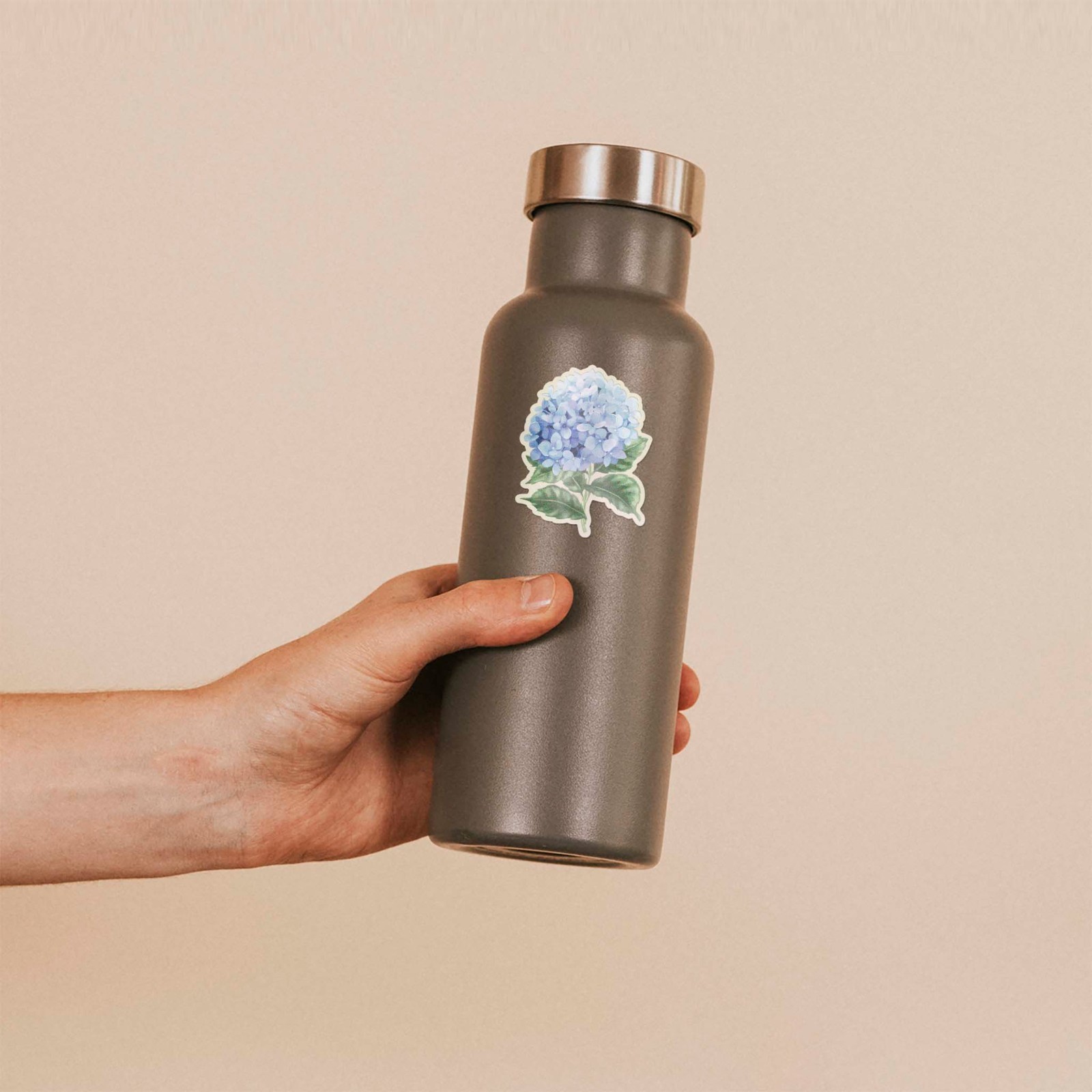Mini Hydrangea Sticker for Plant Lovers – Nature Decal for Water Bottle & Laptop