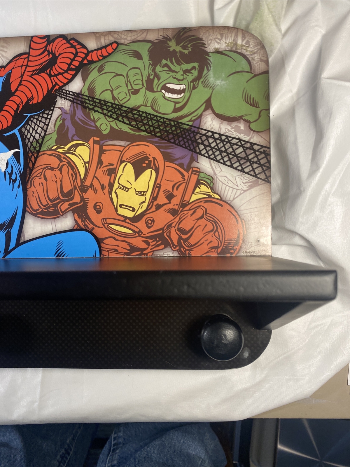 NEW MARVEL Superheroes Wall Room Decor Fold-Out Shelf Hanger 18” X 10” X 5”