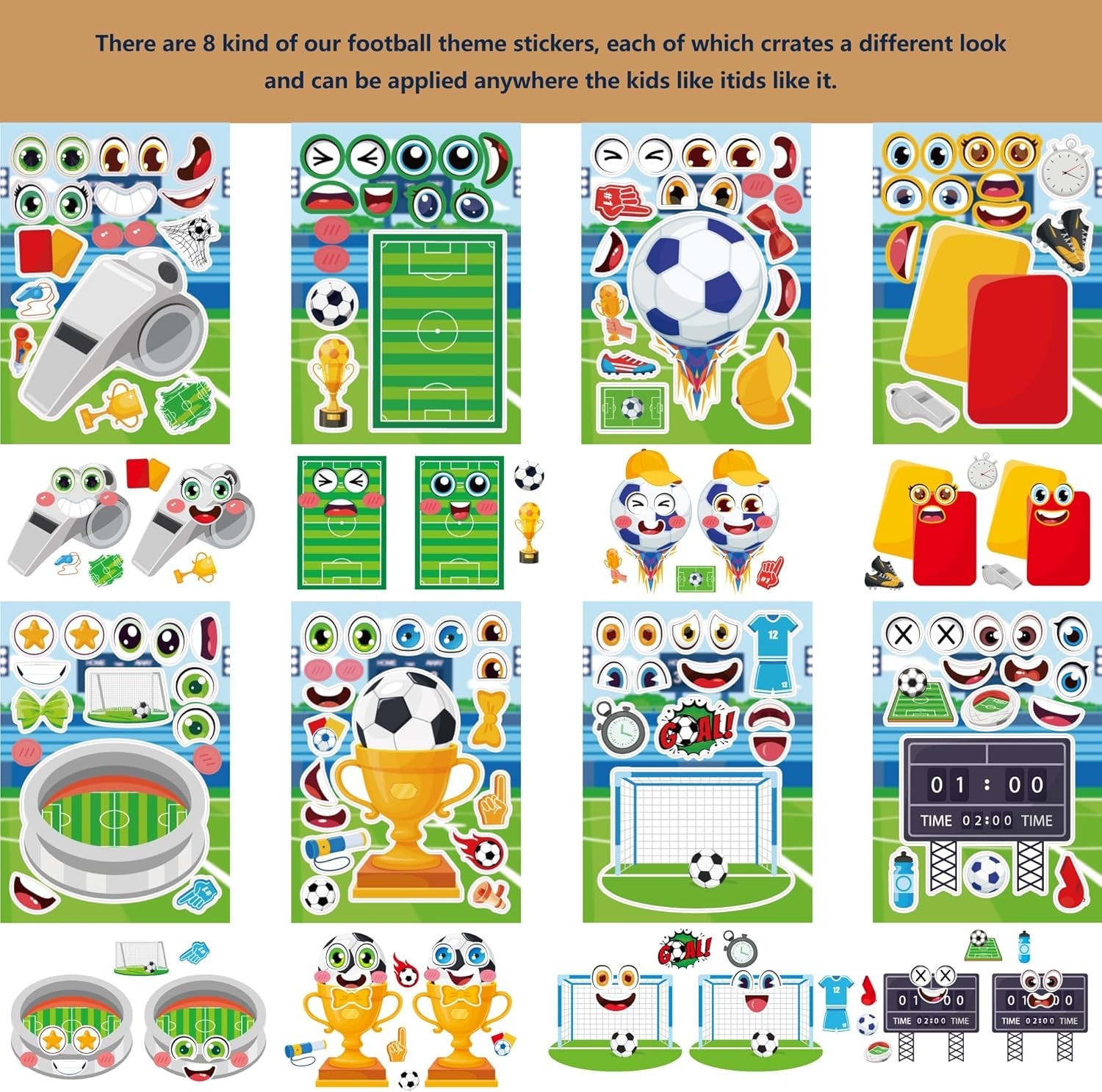 2026 World Cup Themed Make Your Own Soccer Stickers – Perfect for Party Crafts