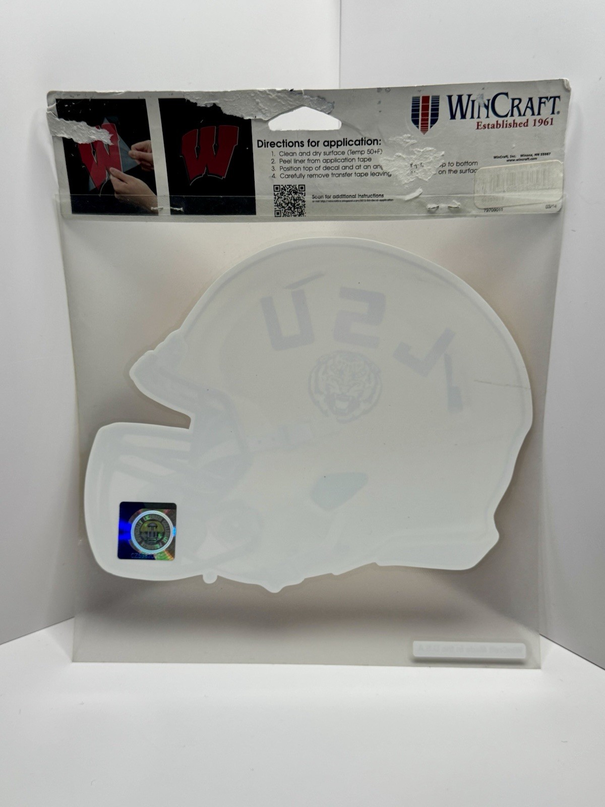 LSU Tigers Logo Vinyl Die Cut Sticker Decal 8"X6"