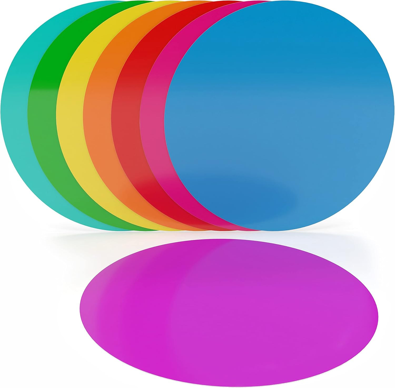 8 Pack Dry Erase Dots 11 Inch Colorful Dry Erase Circles for Tables Whiteboard W