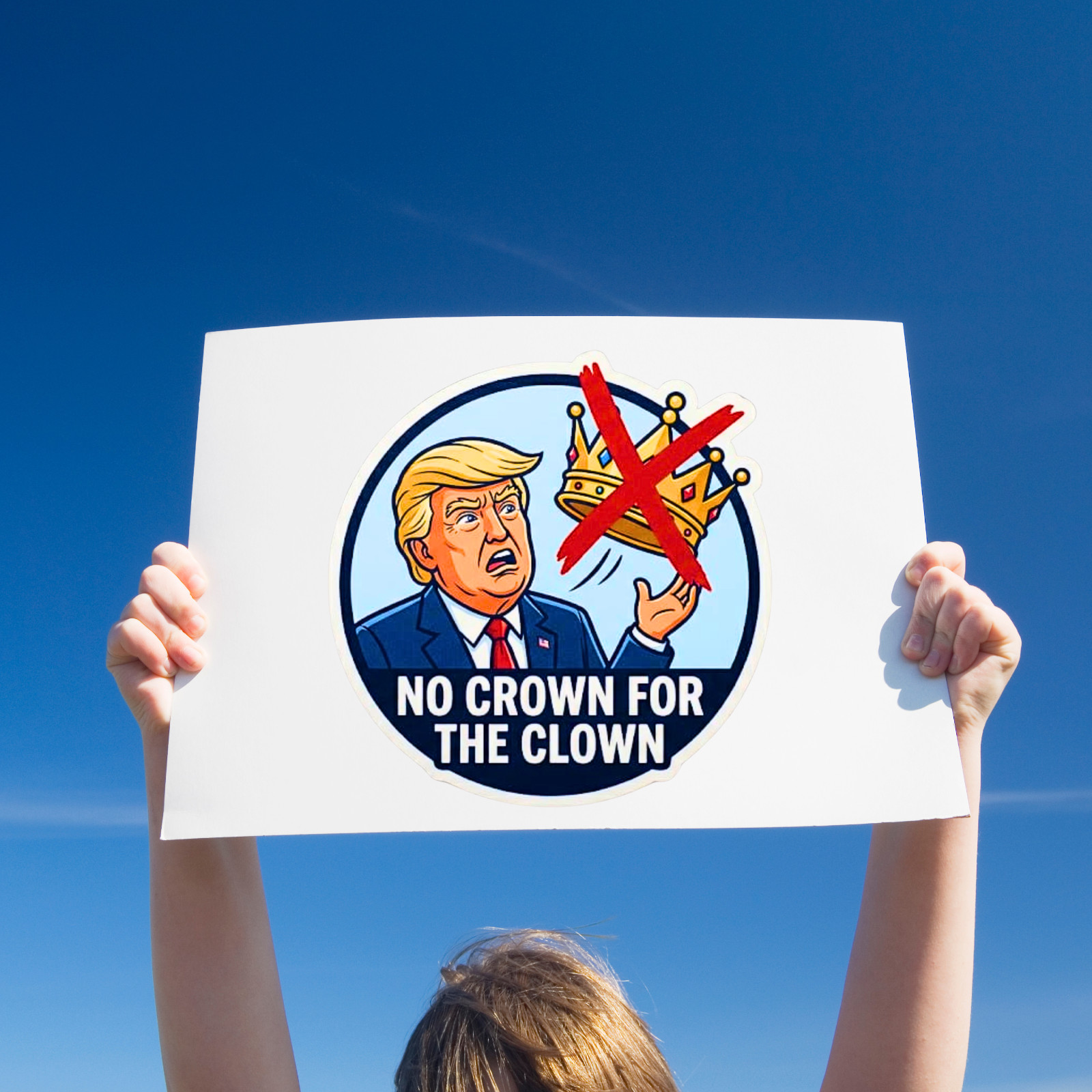 Anti Trump Stickers NO KINGS PROTEST Funny Waterproof Vinyl NEW 1/10/50/100