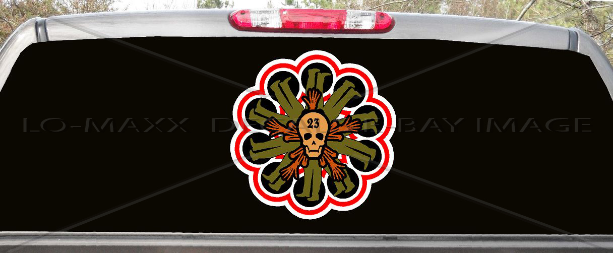 Skull Number 23 Custom Graphic Design Various Sizes Printed Vinyl Sticker