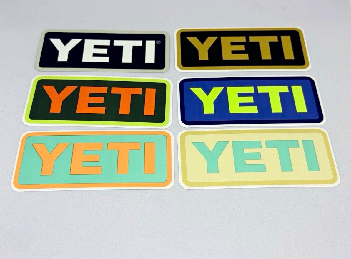 Lot of YETI Stickers Set, Multicolor