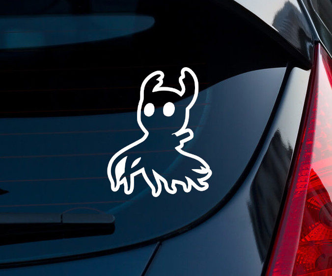 Hollow Knight Shade Indoor Outdoor Matte White Vinyl Decal 3"x2.42"