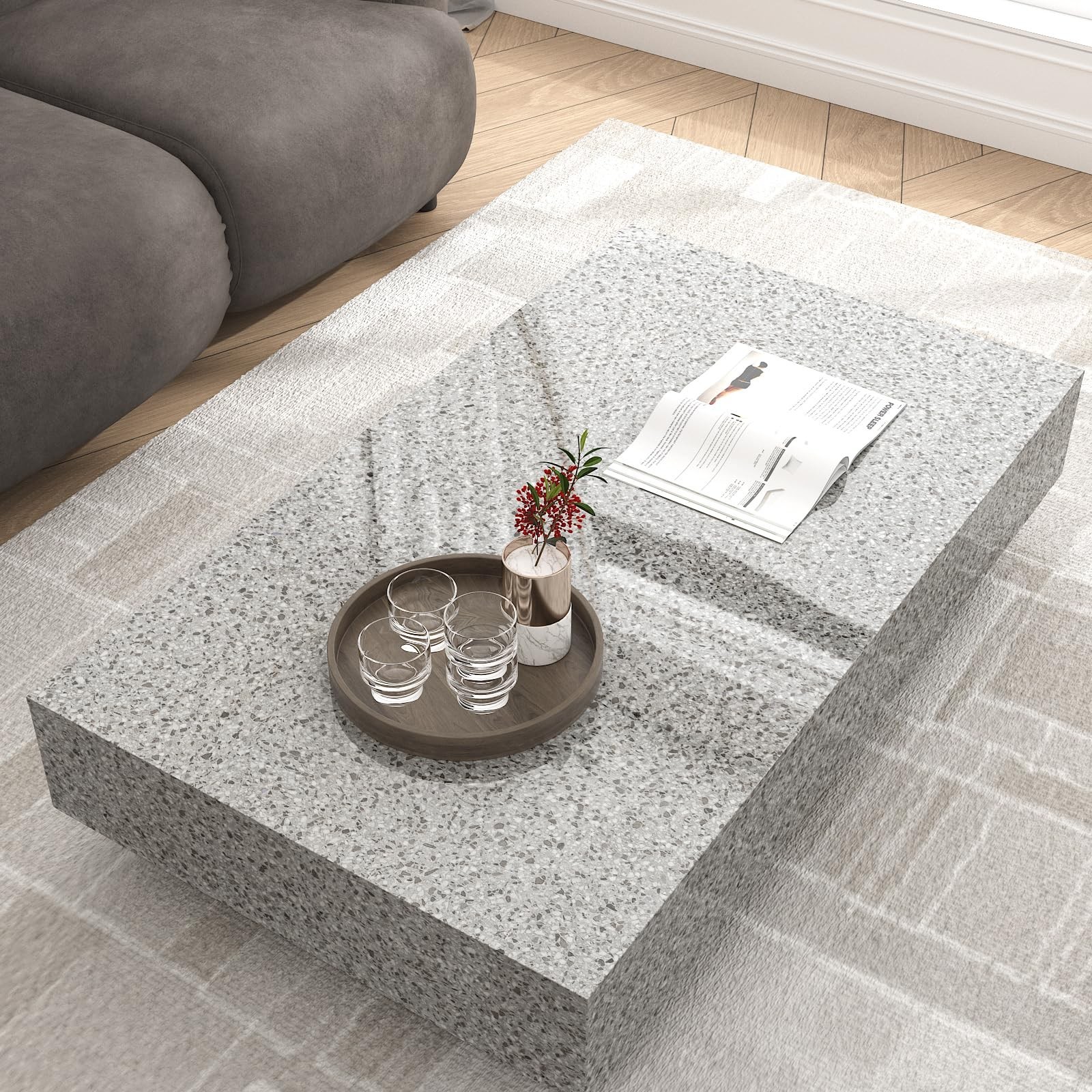 Light Grey Granite Countertop Contact Paper Waterproof Glossy Marble Contact …