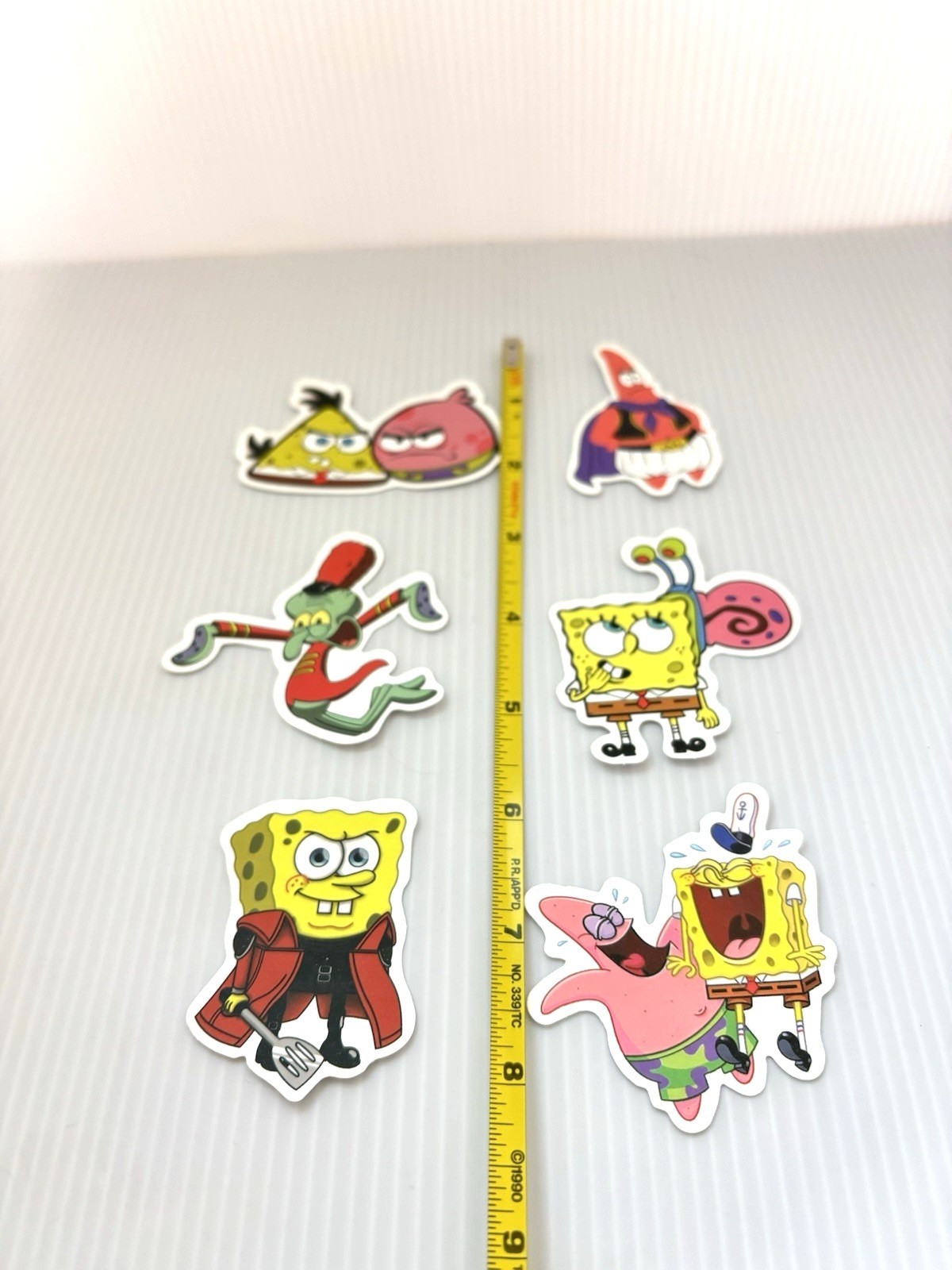 SpongeBob SquarePants 6pc Vinyl Stickers Lot Cartoon Water Bottle Laptop Decals