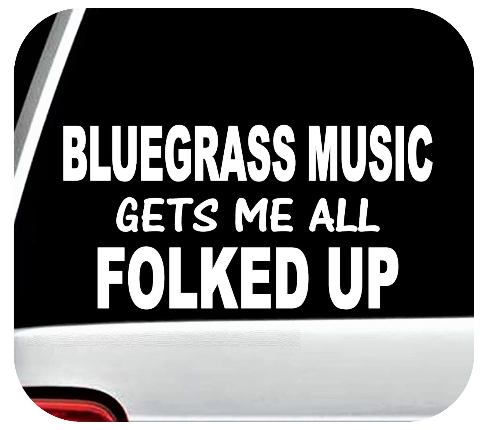 Bluegrass Music Banjo Guitar Fiddle Mandolin Decal Sticker Folk Music J1017