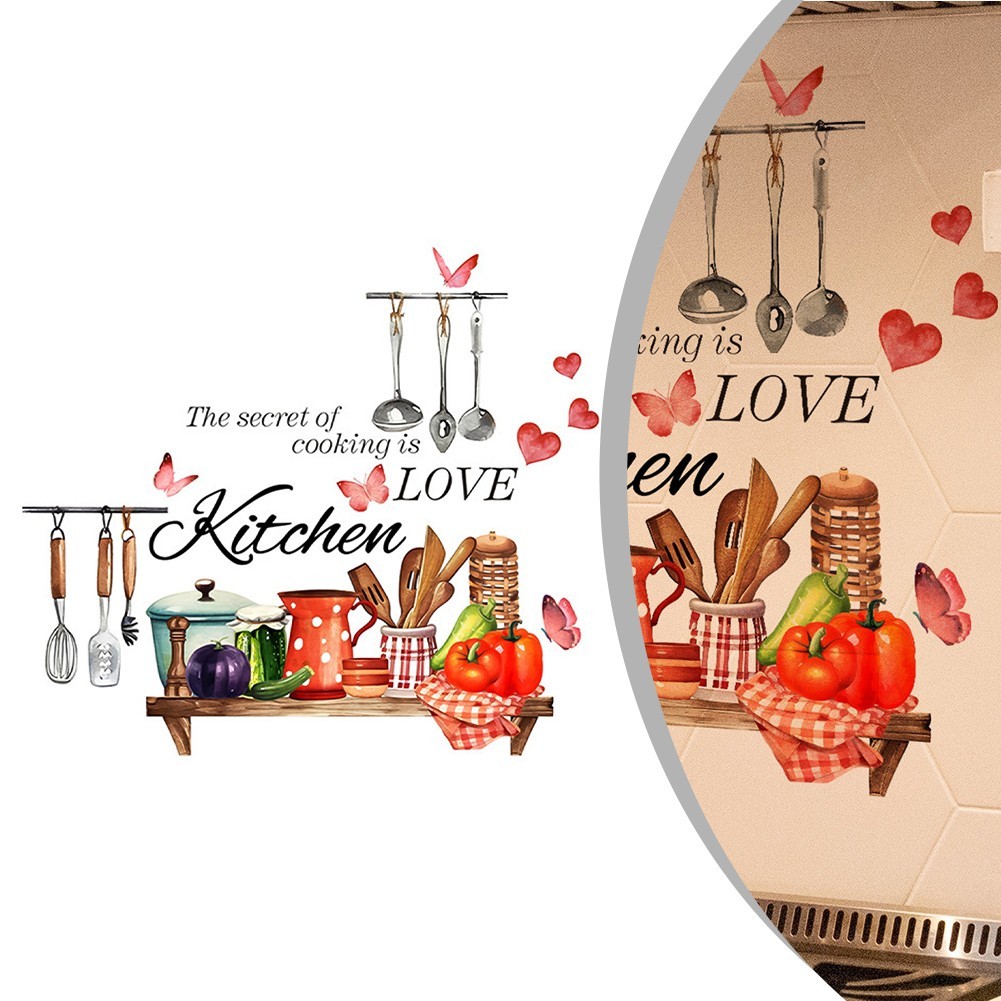 Quick and Easy Kitchen Transformation with Cook Utensils Wall Stickers