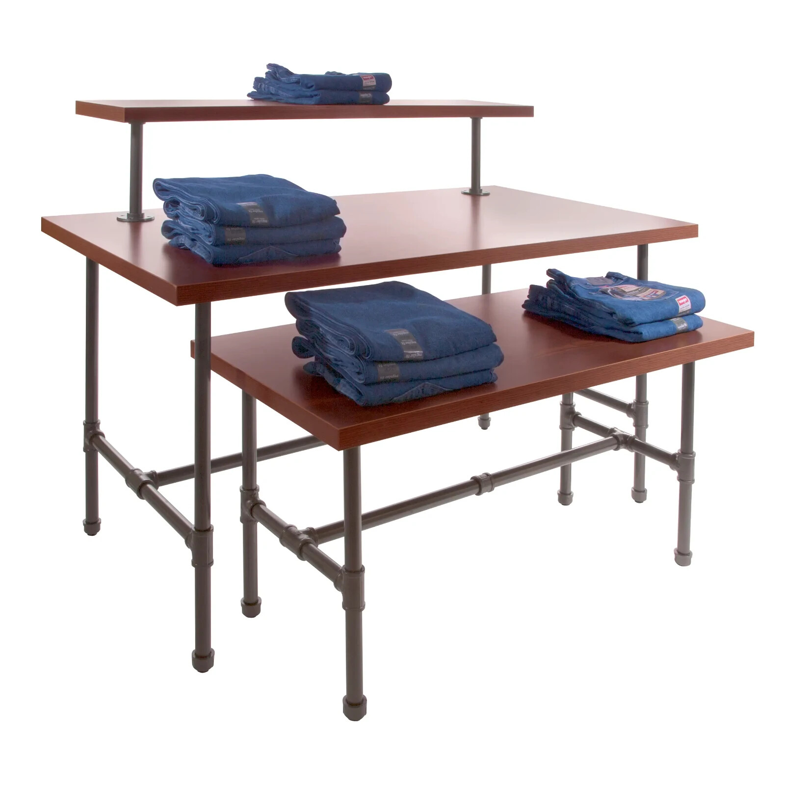 Pipeline Nesting Table Topper Frame Dark Brown Top Econoco PSNTTOPSET
