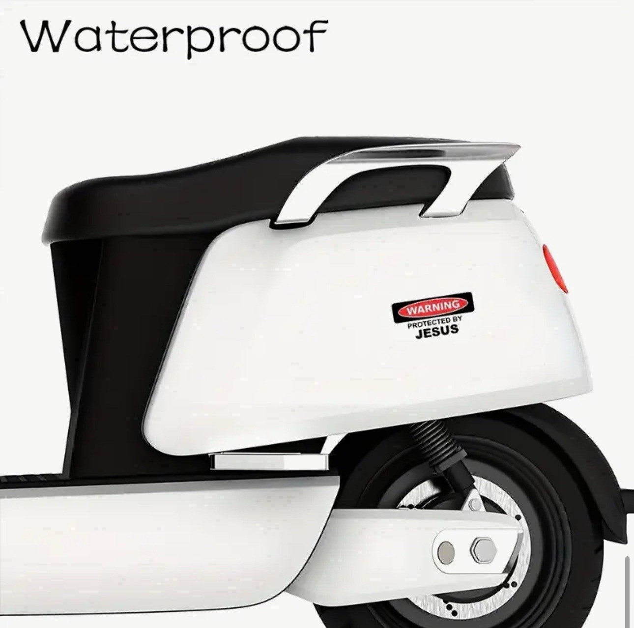 WARNING PROTECTED BY JESUS 2.75” WATERPROOF VINYL DECAL STICKER 1PC