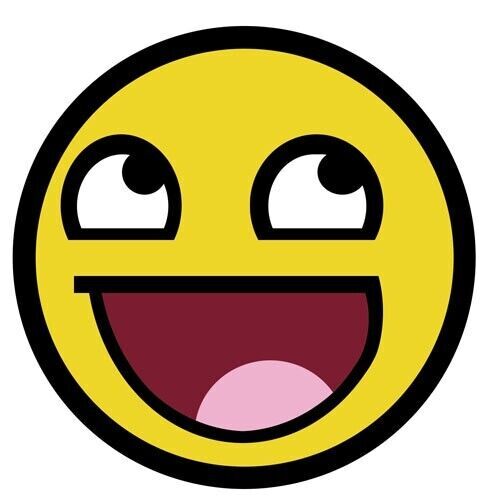 Happy Meme Smiling Sticker Decal awesome cute