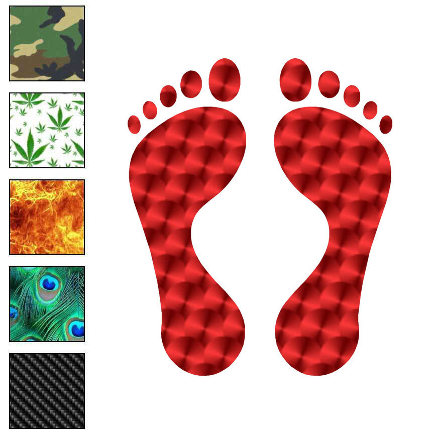 Footprints, Vinyl Decal Sticker, 40 Patterns & 3 Sizes, #6129
