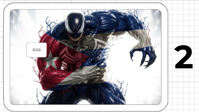 Venom Cuba Flag ATM Debit Credit Card Skin Sticker Latino Cuban Comic Marvel USA