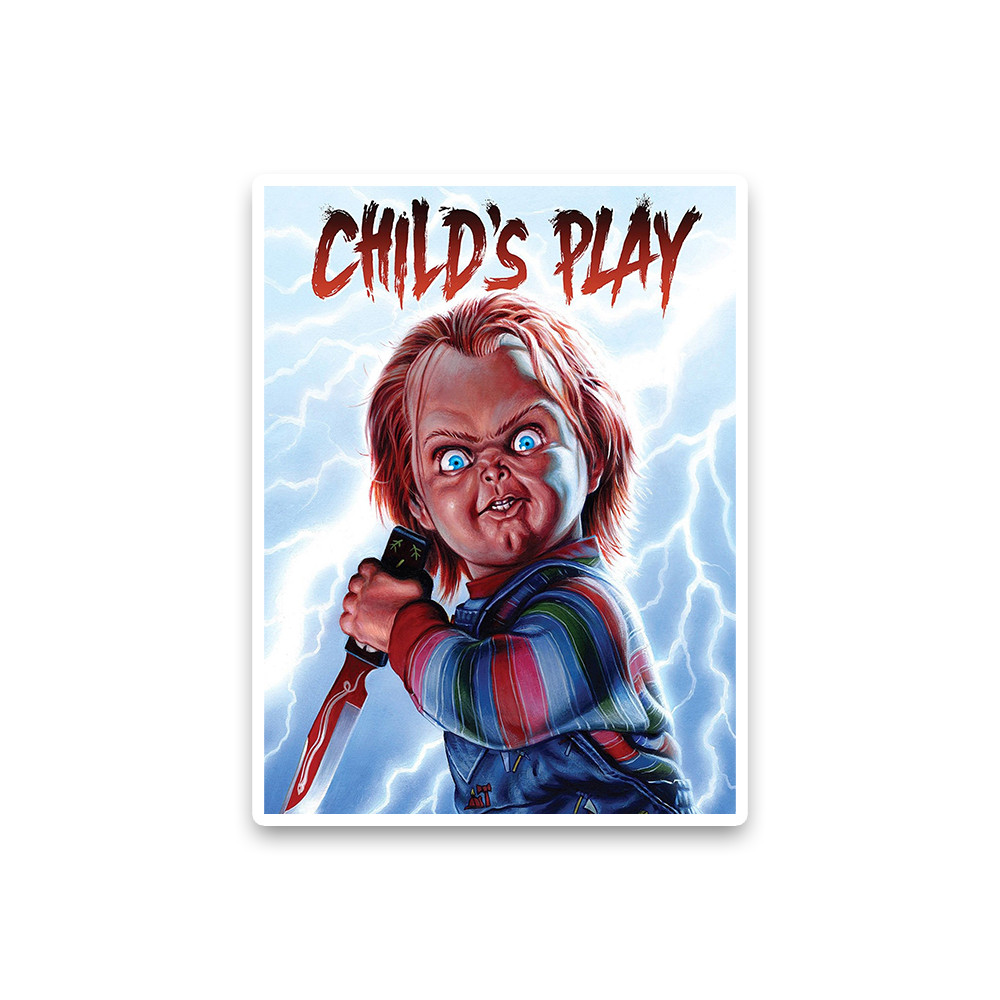 Child's Play 3.5 Inch Sticker Vinyl Decal Horror Movie Chucky Doll Tumbler
